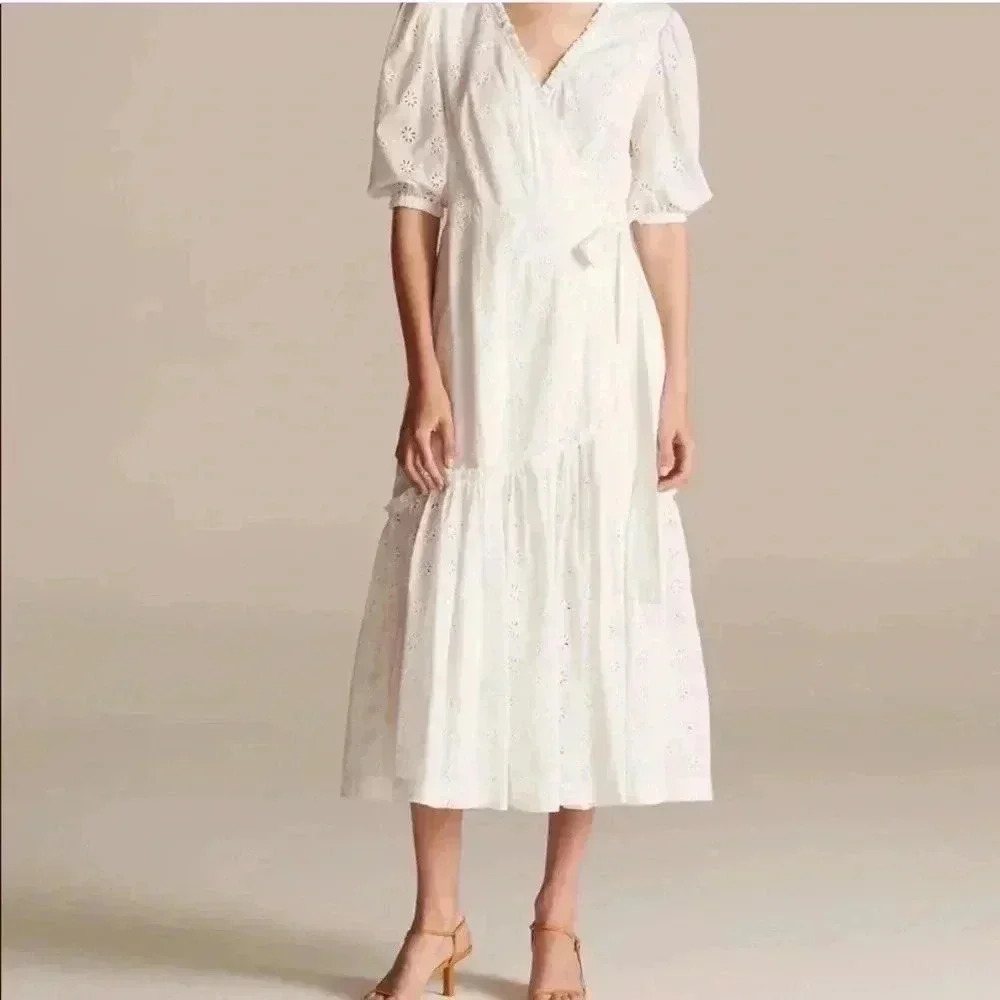 Rebecca Taylor White Midi Dress